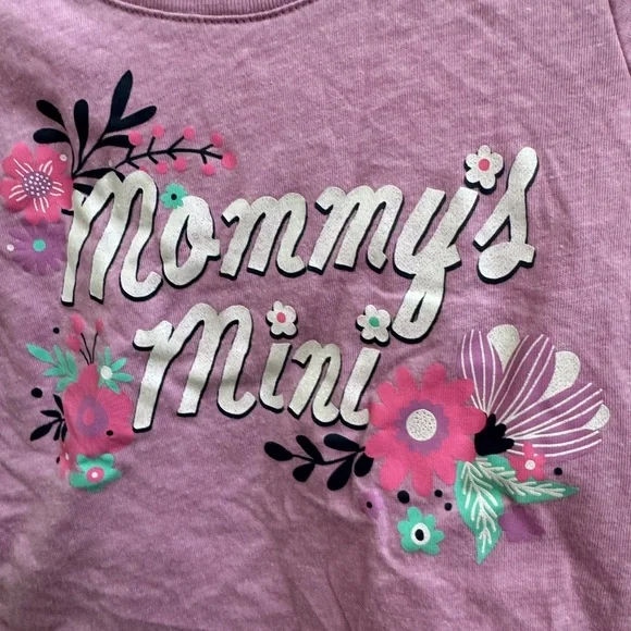 NWOT The Children’s Place 2T Girls Mommy's Mini Kids Purple Short Sleeve T-Shirt - Picture 2 of 4